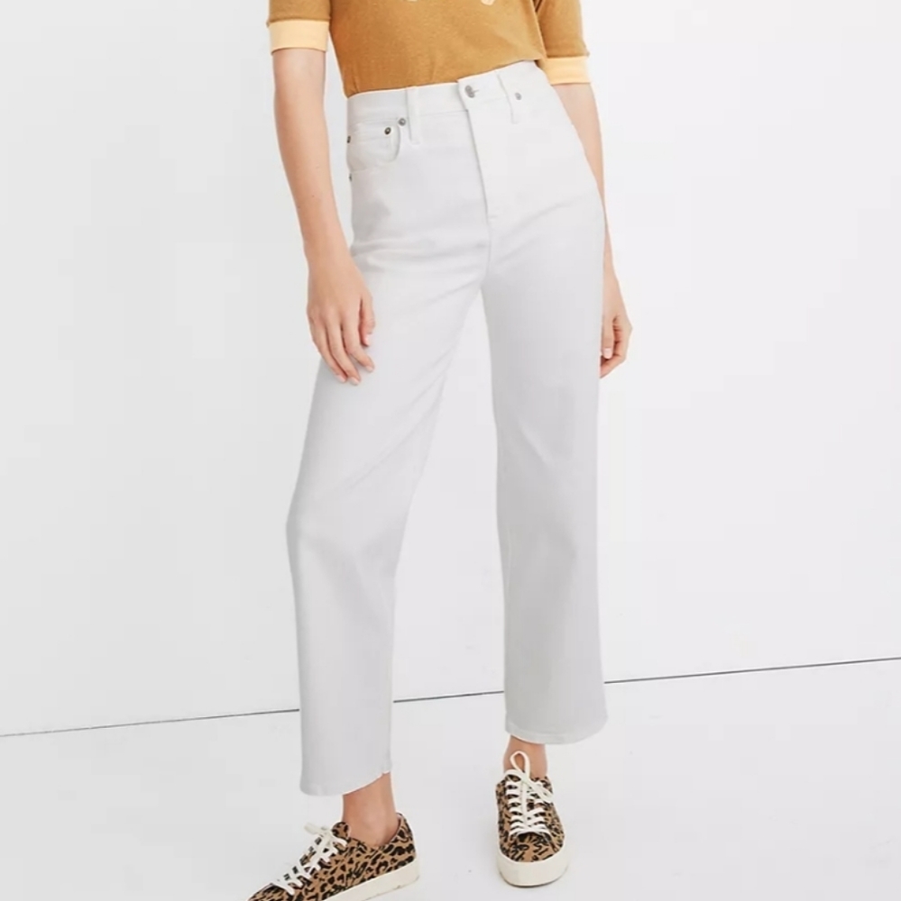 Madewell Slim Wide-Leg Jeans in Tile White